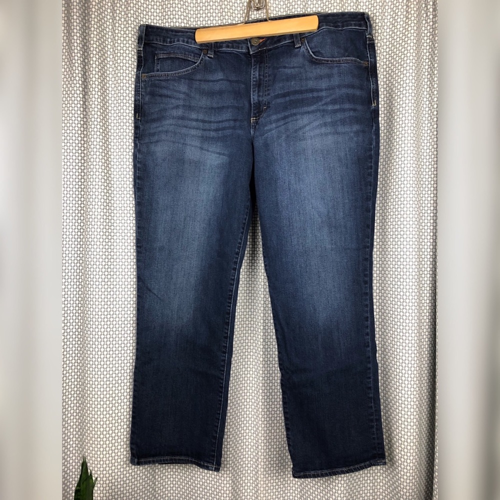 Lee Straight Fit Dark Wash Blue Jeans 42x30